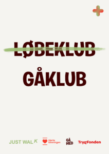 Flyer A5 GÅ MED x Just Walk - bliv gåvært + find gågruppe